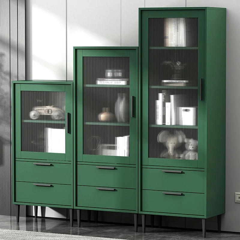 Credenza minimalista da 50,8 cm di lunghezza, con 2 cassetti e 1 anta, per soggiorno Clearhalo