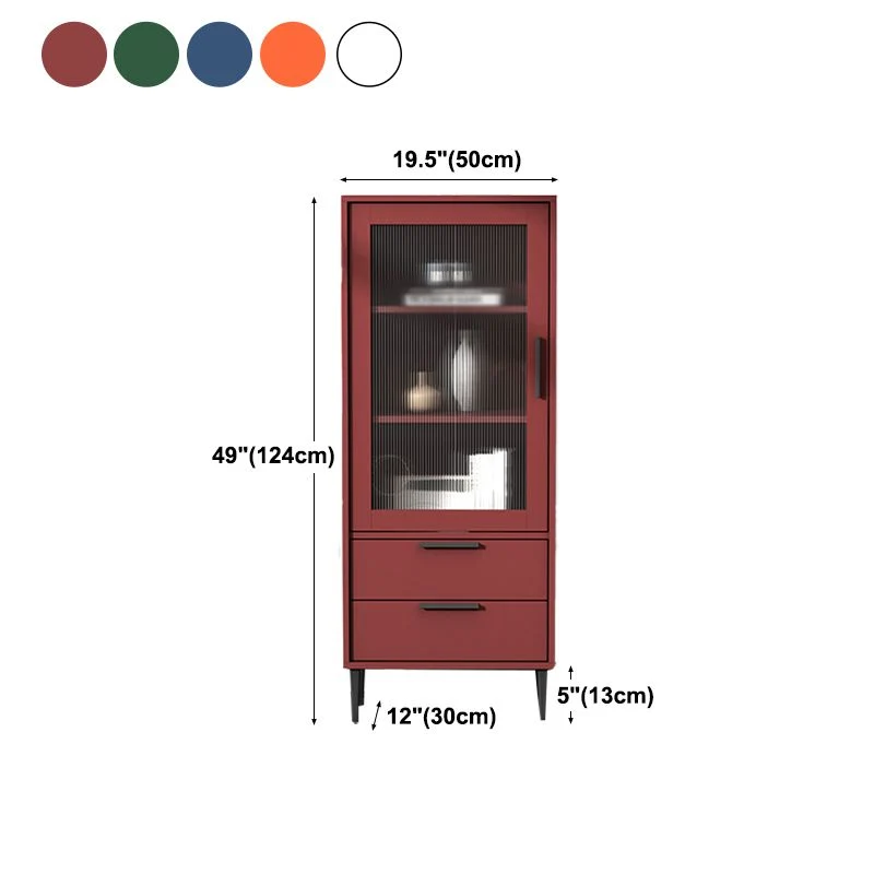 Credenza minimalista da 50,8 cm di lunghezza, con 2 cassetti e 1 anta, per soggiorno Clearhalo
