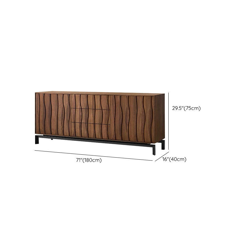 Credenza moderna 2 ante, armadietti server inclusi, per soggiorno Clearhalo