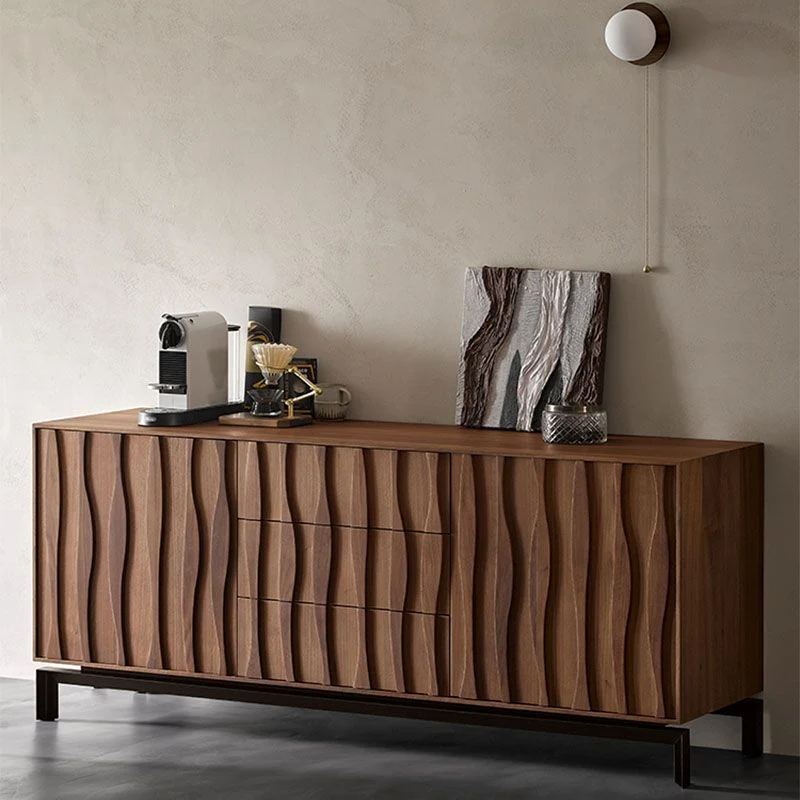 Credenza moderna 2 ante, armadietti server inclusi, per soggiorno Clearhalo