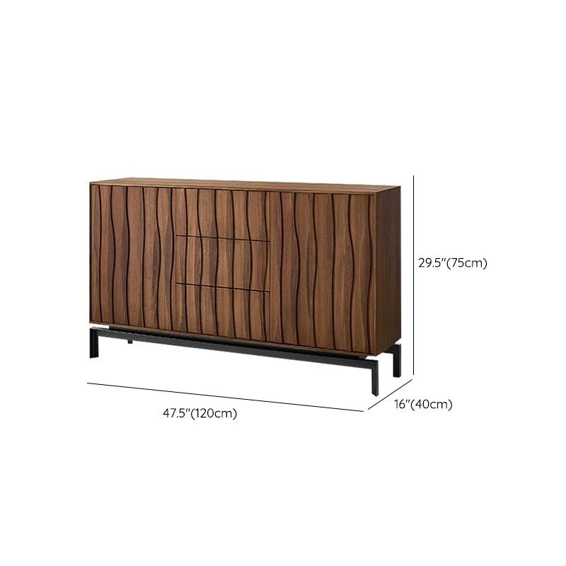 Credenza moderna 2 ante, armadietti server inclusi, per soggiorno Clearhalo