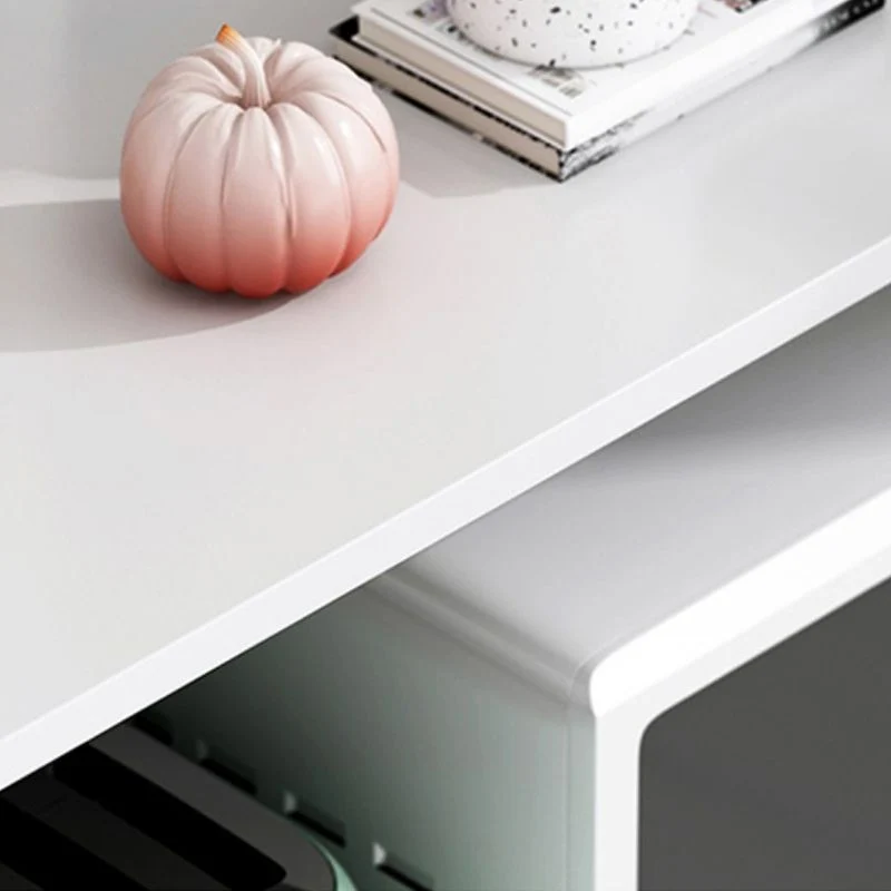 Credenza moderna buffet con contenitori aperti, legno ingegnerizzato nero, con 3 cassetti Clearhalo