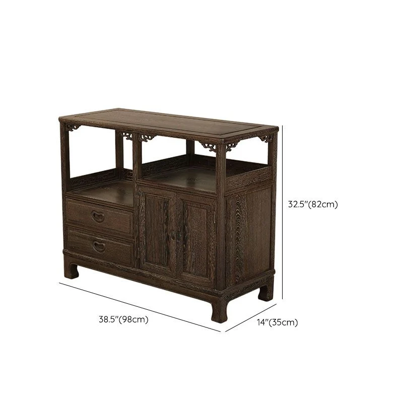 Credenza moderna 2 cassetti, armadietti legno inclusi per soggiorno Clearhalo