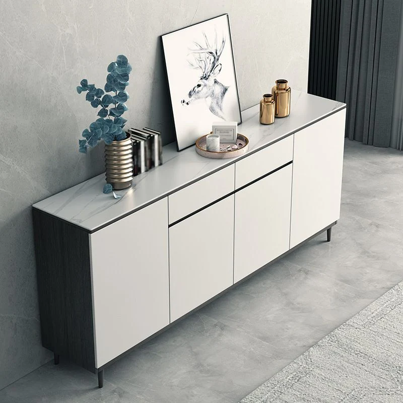 Credenza moderna con 2 cassetti e ante legno. Credenza alta 89 cm per cucina Clearhalo