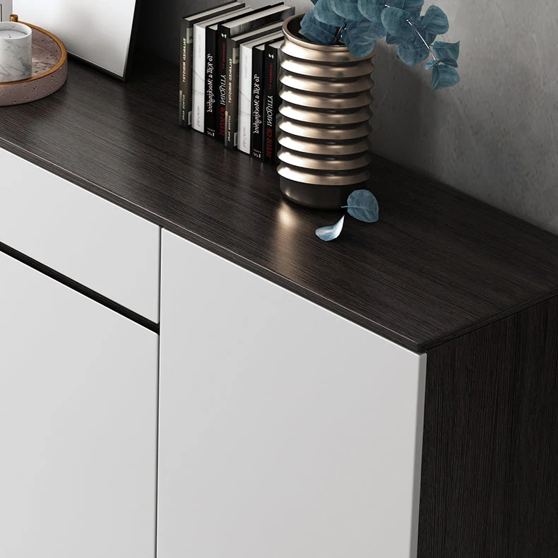 Credenza moderna con 2 cassetti e ante legno. Credenza alta 89 cm per cucina Clearhalo