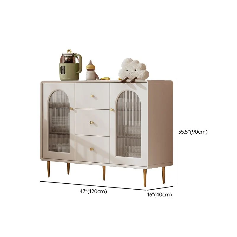 Credenza moderna con credenza finto legno con gambe per cucina Clearhalo