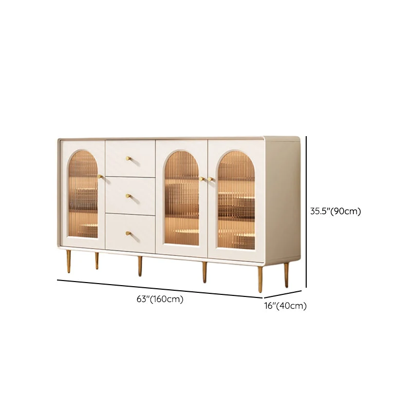 Credenza moderna con credenza finto legno con gambe per cucina Clearhalo
