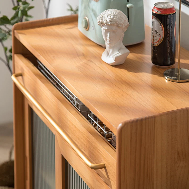 Credenza moderna con porta vetro e contenitore per uso domestico Clearhalo