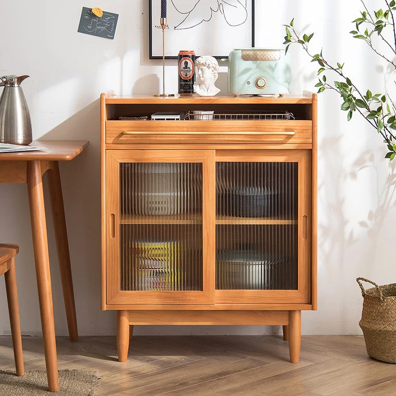 Credenza moderna con porta vetro e contenitore per uso domestico Clearhalo