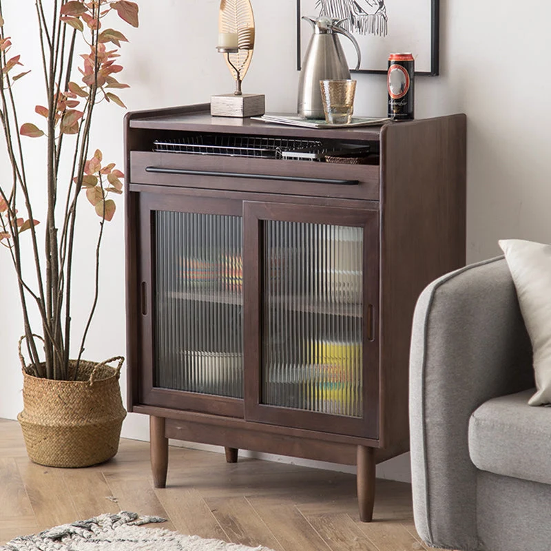 Credenza moderna con porta vetro e contenitore per uso domestico Clearhalo