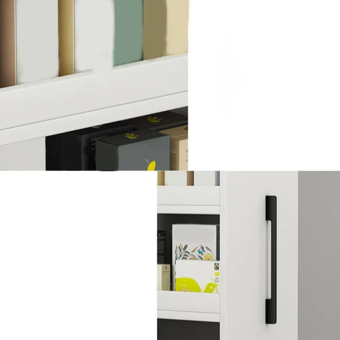 Credenza moderna con ripiani finto legno per sala da pranzo Clearhalo