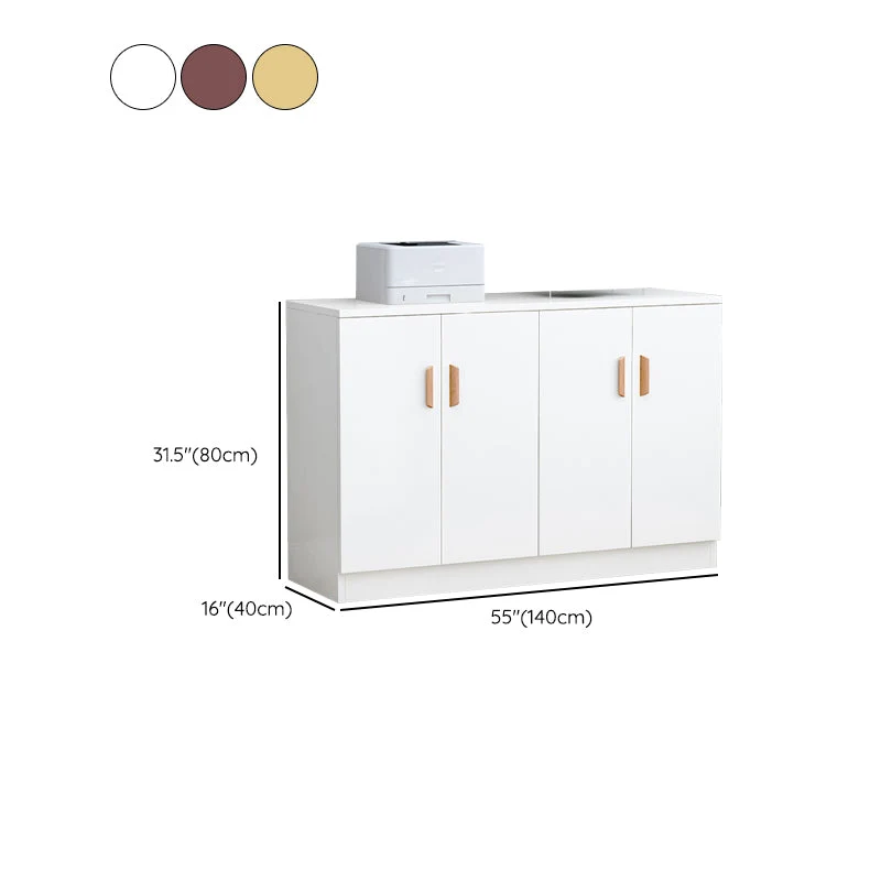 Credenza moderna con ripiani regolabili derivati del legno e ante Clearhalo