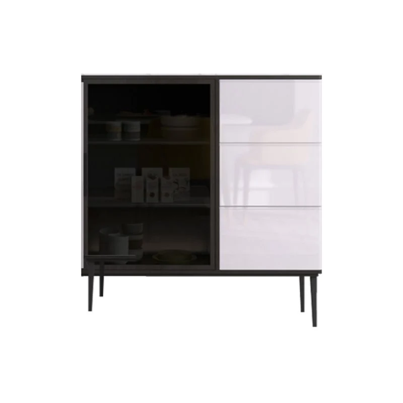Credenza moderna con ripiani regolabili MDF 3 cassetti Clearhalo