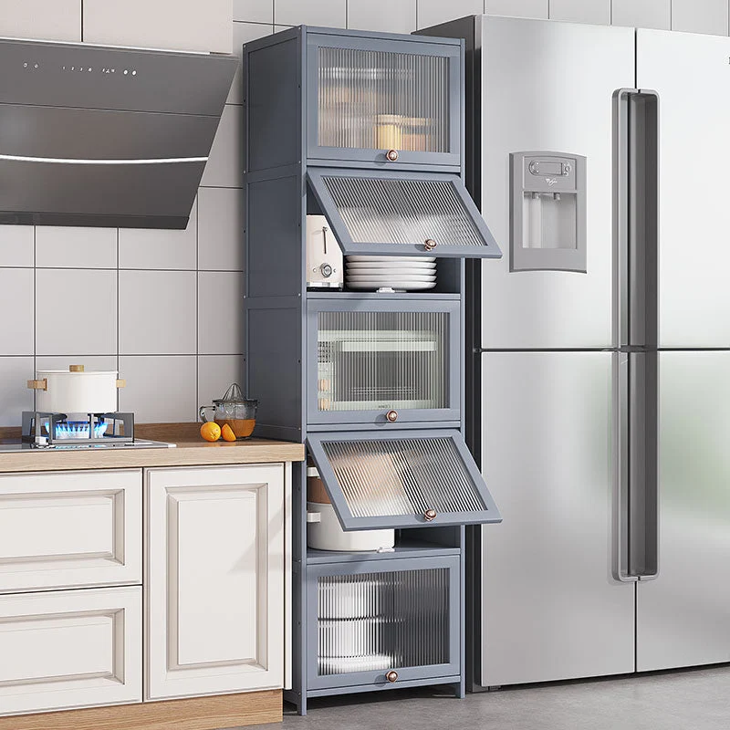 Credenza moderna Credenza bambù con ante per sala da pranzo Clearhalo