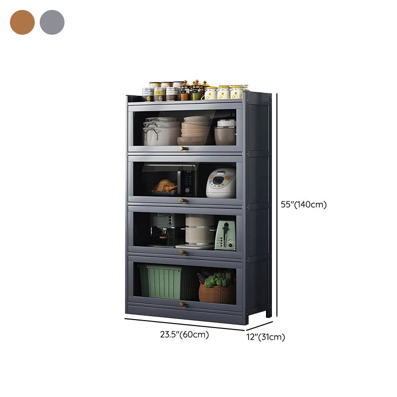 Credenza moderna Credenza bambù con ante per sala da pranzo Clearhalo