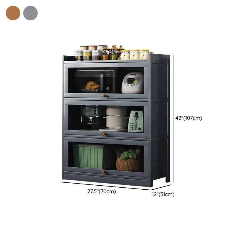 Credenza moderna Credenza bambù con ante per sala da pranzo Clearhalo