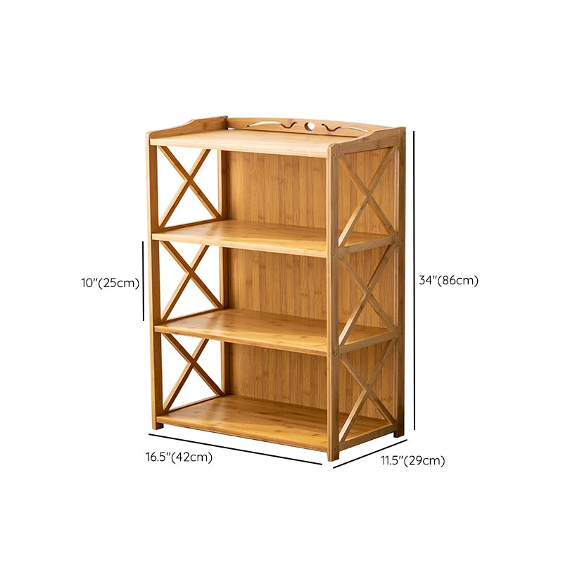 Credenza moderna Credenza bambù con cassetti per cucina Clearhalo