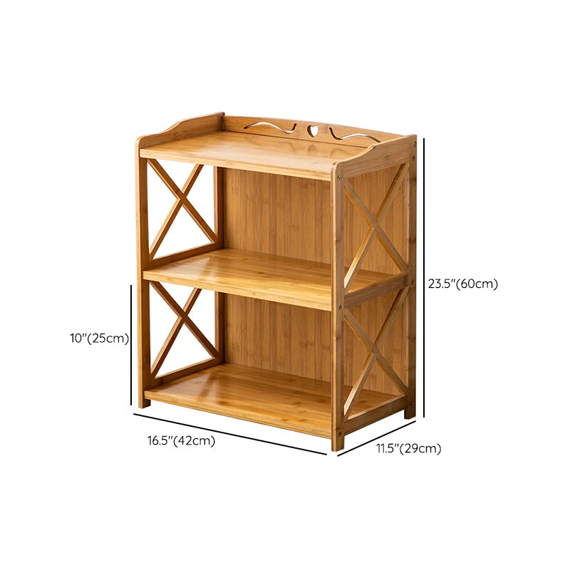 Credenza moderna Credenza bambù con cassetti per cucina Clearhalo