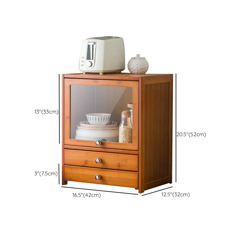 Credenza moderna Credenza bambù con cassetti per sala da pranzo Clearhalo