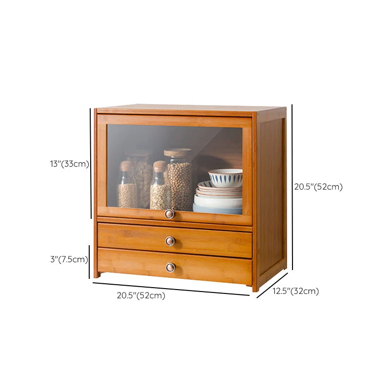Credenza moderna Credenza bambù con cassetti per sala da pranzo Clearhalo