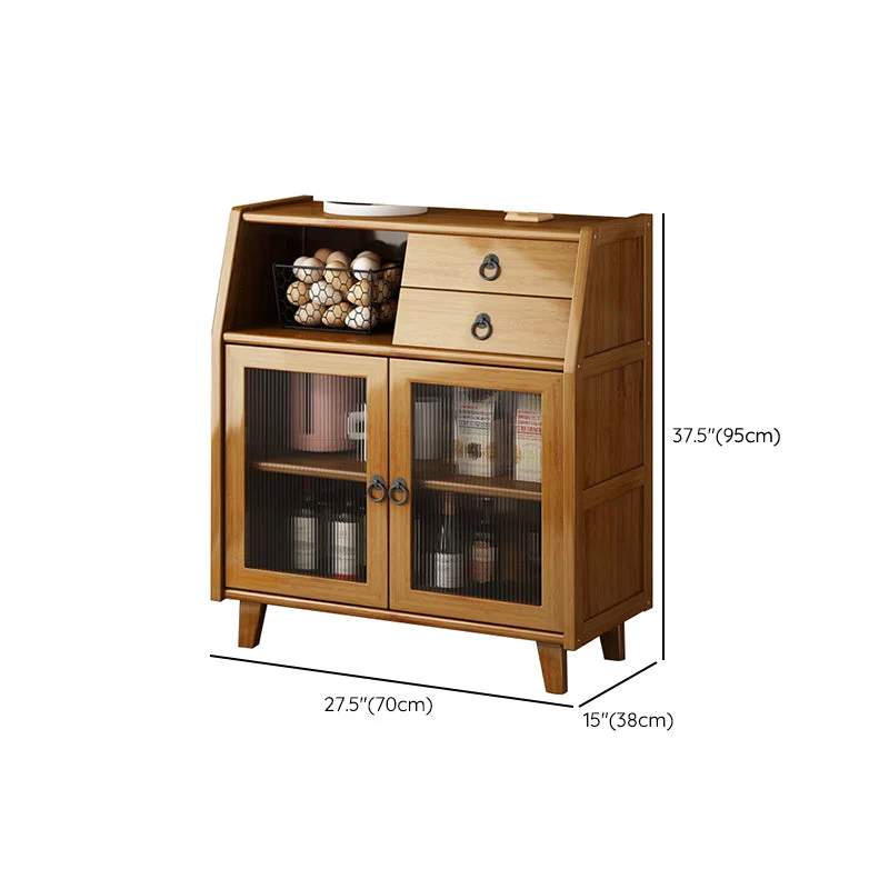 Credenza moderna Credenza bambù per sala da pranzo Clearhalo