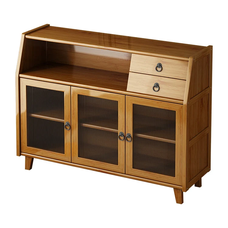 Credenza moderna Credenza bambù per sala da pranzo Clearhalo