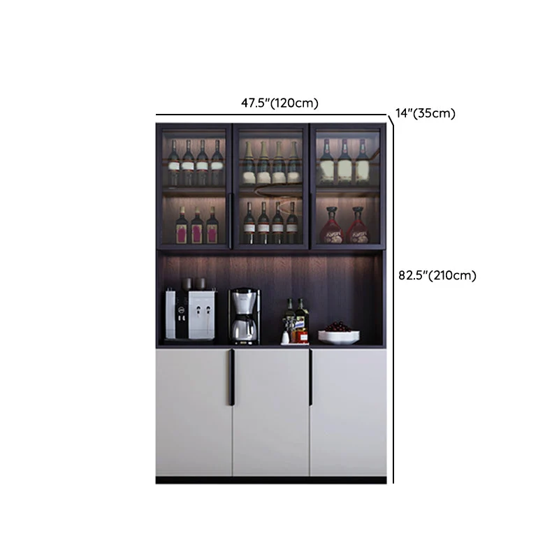Credenza Moderna Credenza Buffet Legno con Ante per Soggiorno Clearhalo