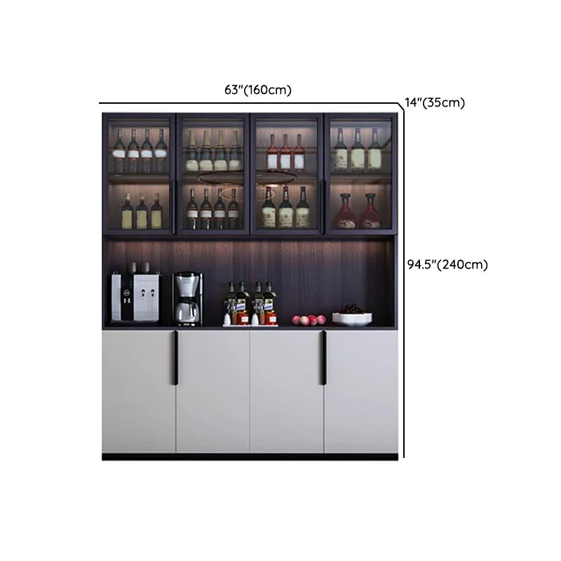 Credenza Moderna Credenza Buffet Legno con Ante per Soggiorno Clearhalo