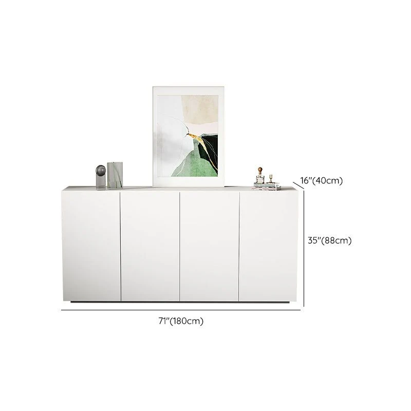 Credenza moderna, credenza buffet legno ingegnerizzato con ripiani per sala da pranzo Clearhalo