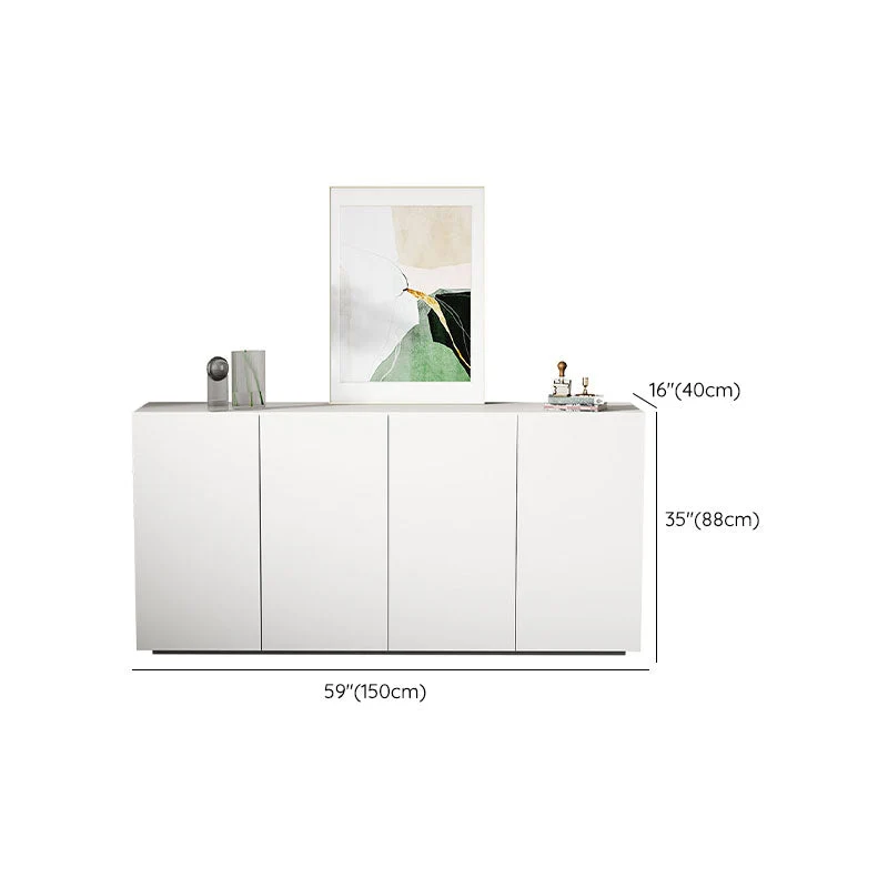 Credenza moderna, credenza buffet legno ingegnerizzato con ripiani per sala da pranzo Clearhalo