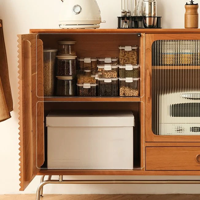Credenza moderna Credenza ciliegio con ante per cucina Clearhalo