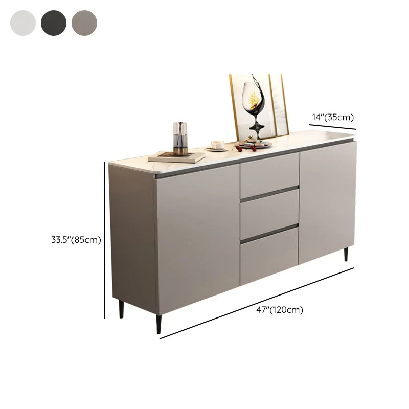 Credenza moderna Credenza pietra con ante per cucina Clearhalo