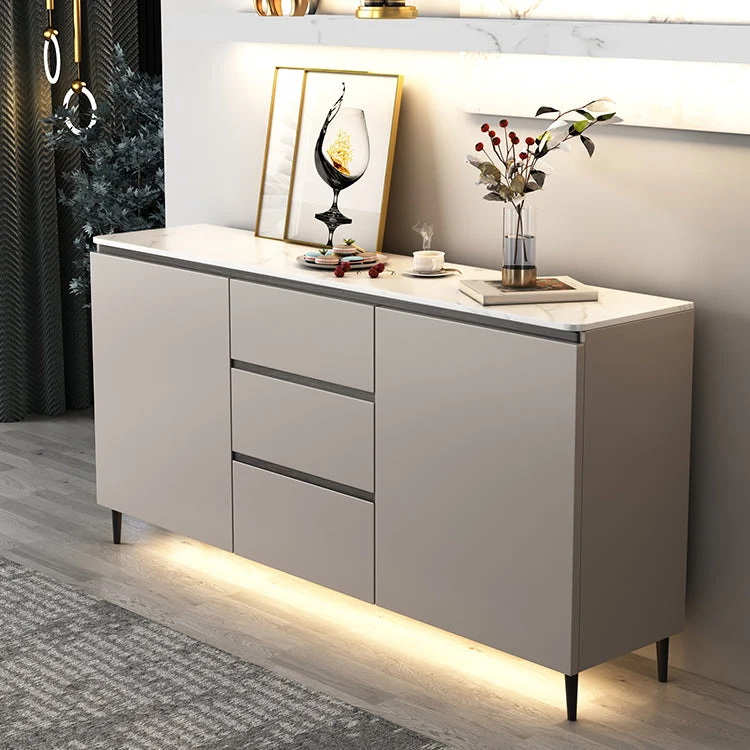 Credenza moderna Credenza pietra con ante per cucina Clearhalo