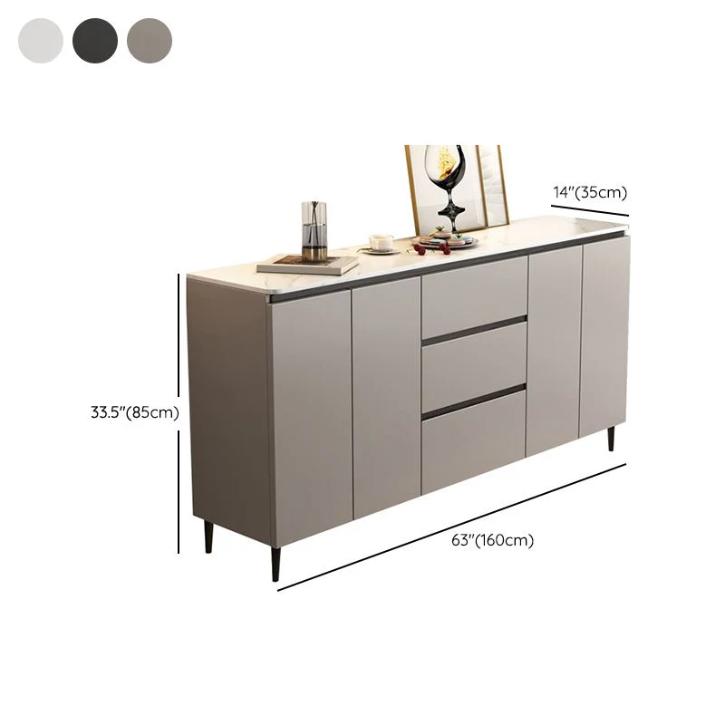Credenza moderna Credenza pietra con ante per cucina Clearhalo