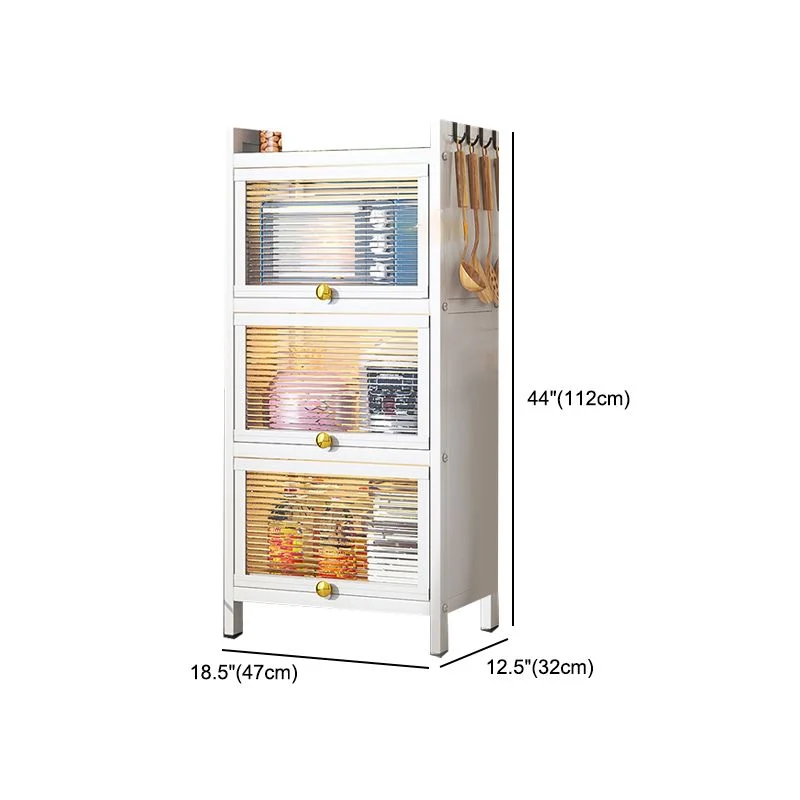 Credenza moderna ferro con porta plastica e contenitore per cucina Clearhalo