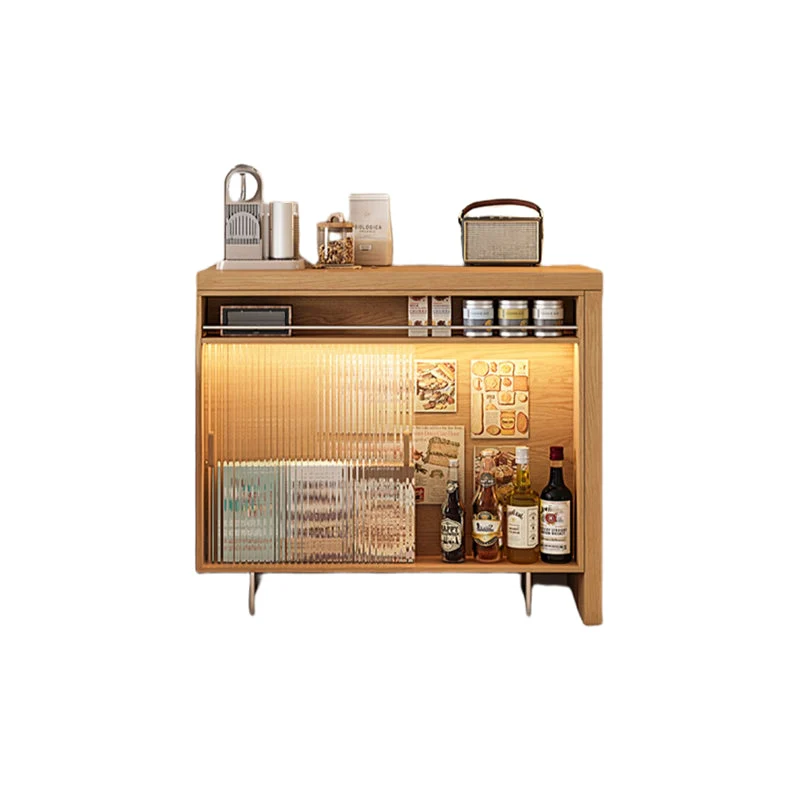 Credenza moderna finto legno con illuminazione Clearhalo