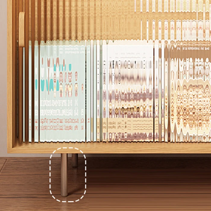 Credenza moderna finto legno con illuminazione Clearhalo