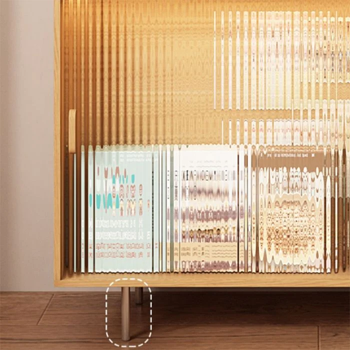 Credenza moderna finto legno con illuminazione Clearhalo