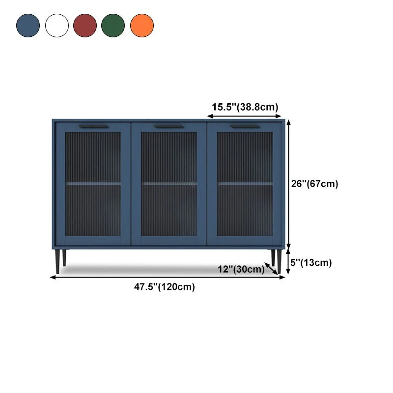 Credenza moderna legno con porta vetro e contenitore per soggiorno Clearhalo