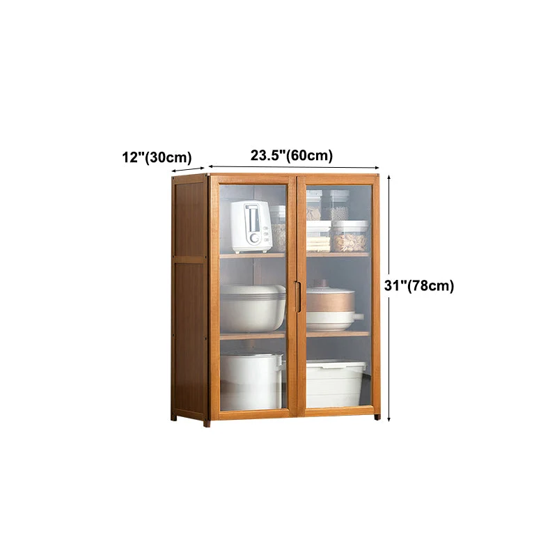 Credenza moderna legno Credenza da 30 pollici marrone per cucina Clearhalo