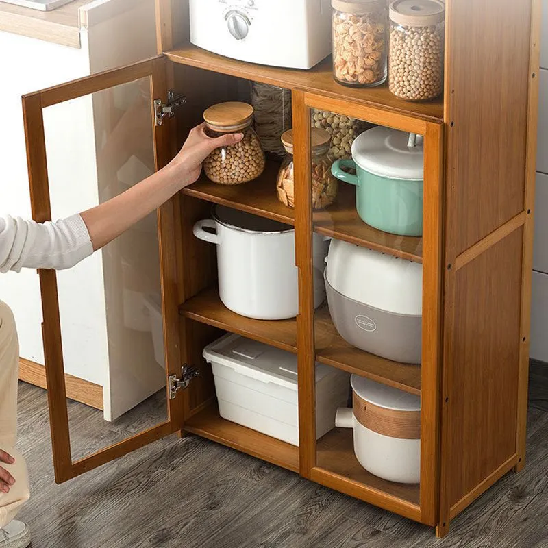 Credenza moderna legno Credenza da 30 pollici marrone per cucina Clearhalo