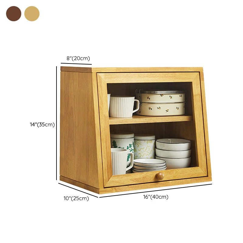Credenza moderna legno di gomma con ante per cucina Clearhalo