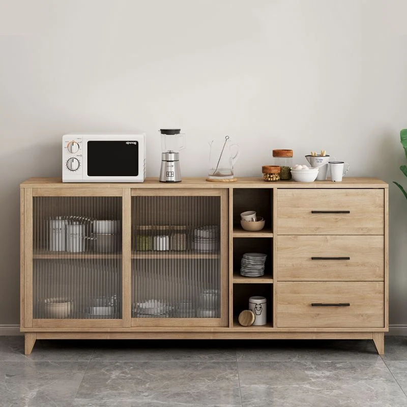 Credenza moderna legno ingegnerizzato con ripiani regolabili Clearhalo