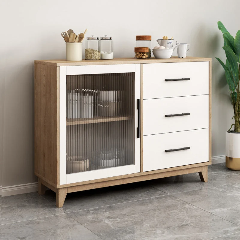 Credenza moderna legno ingegnerizzato con ripiani regolabili Clearhalo