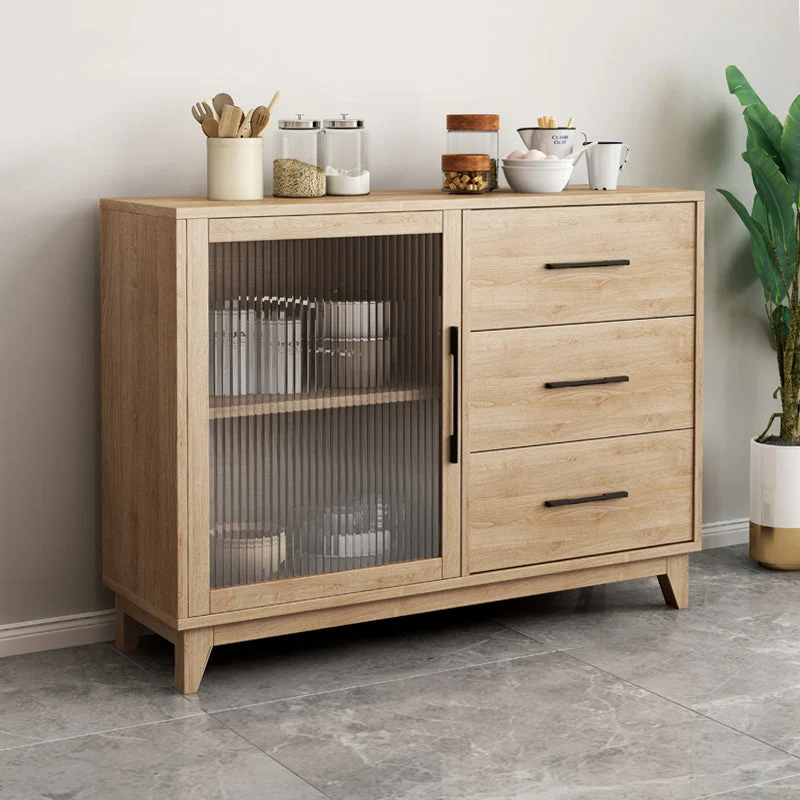 Credenza moderna legno ingegnerizzato con ripiani regolabili Clearhalo