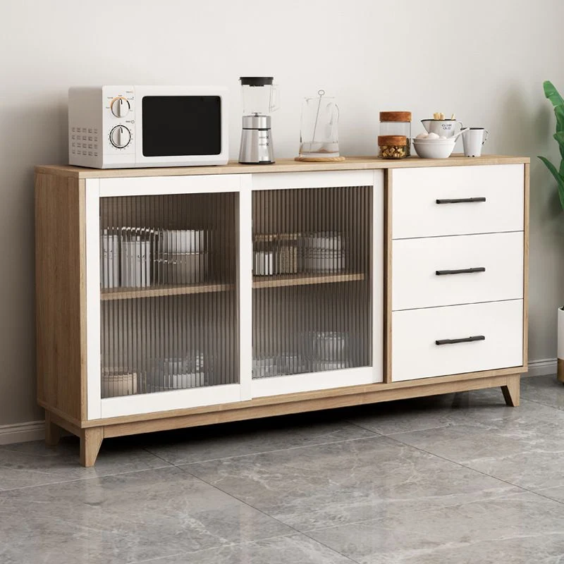 Credenza moderna legno ingegnerizzato con ripiani regolabili Clearhalo