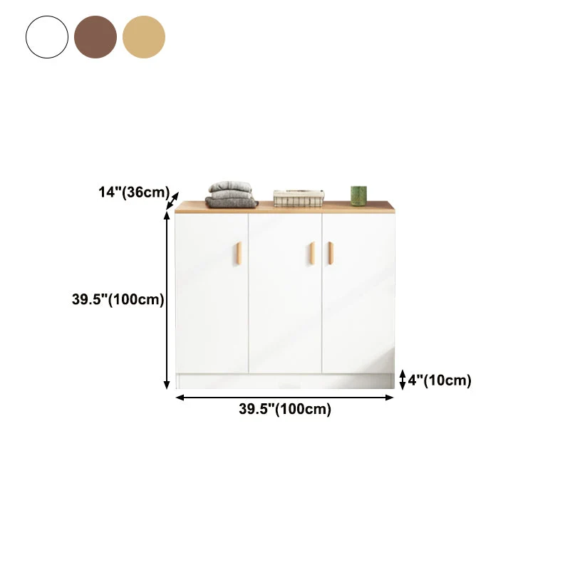 Credenza moderna legno ingegnerizzato, tavolo da pranzo con mobiletto Clearhalo