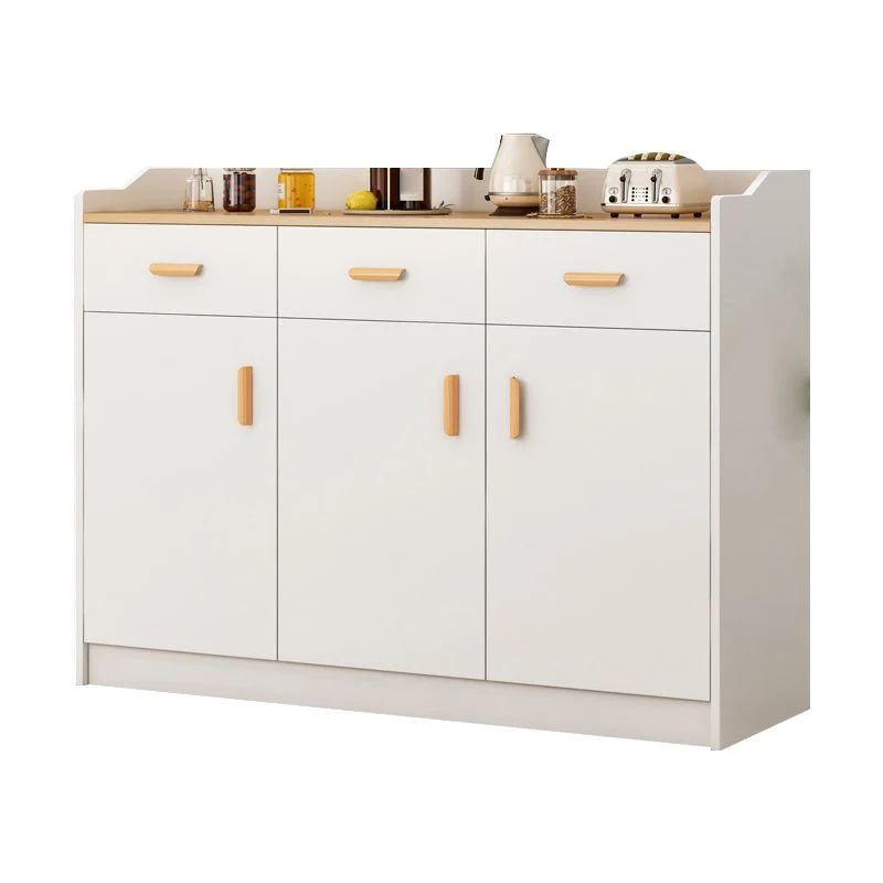 Credenza moderna legno ingegnerizzato, tavolo da pranzo con mobiletto Clearhalo