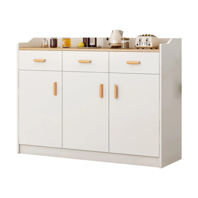 Credenza moderna legno ingegnerizzato, tavolo da pranzo con mobiletto Clearhalo