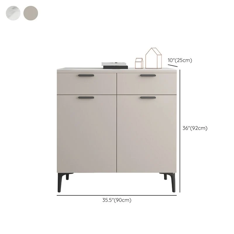 Credenza moderna legno massello con ante per sala da pranzo Clearhalo